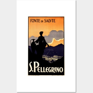 Italy S PELLEGRINO Mineral Water Fonte Di Salute Vintage Advertisement Posters and Art